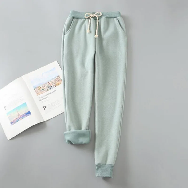 Женские теплые шаровары плотные бархатные спортивные штаны свободные брюки