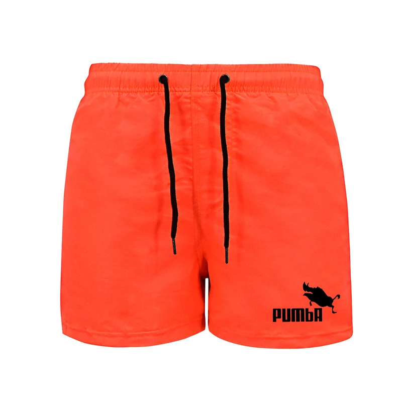 

2021 Brand Summer Men's Quick-drying Beach Shorts Letter Fun Print Shorts Men's Casual Pocket Comfortable Sports Shorts Fitness