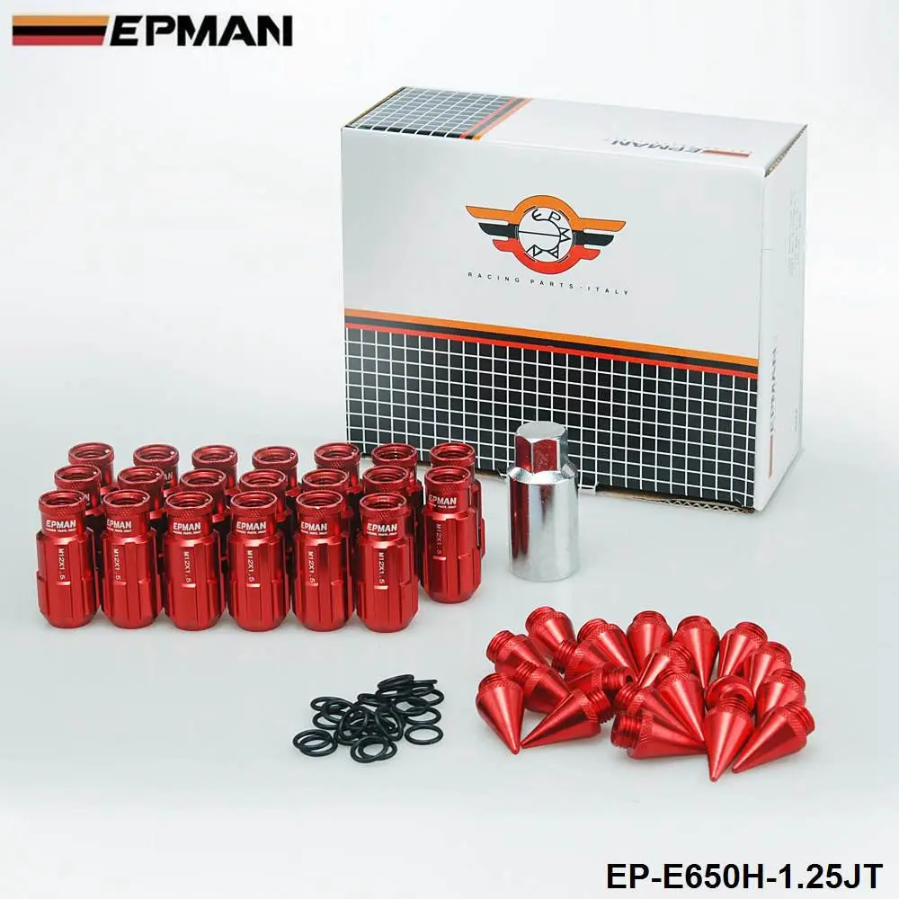 Гоночные алюминиевые блокировочные гайки с шипами 20 шт. 12x1 25 Вт/ключ для Nissan Subaru