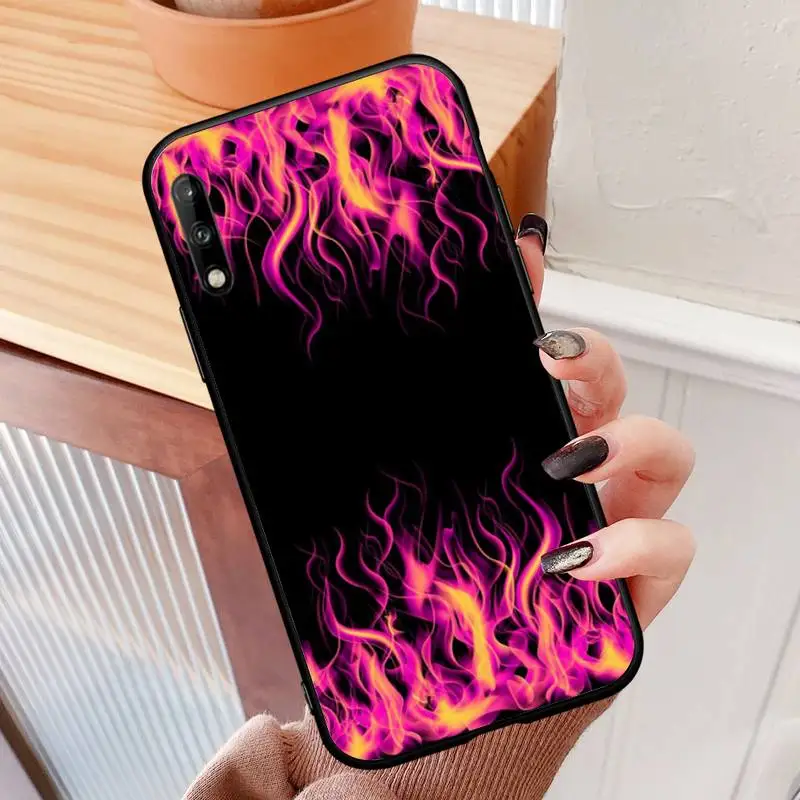 

Fashion Flame Red Flames Phone Case For honor 7 8 9 10 20 30 A X S lite pro PLAY Cover Fundas Coque
