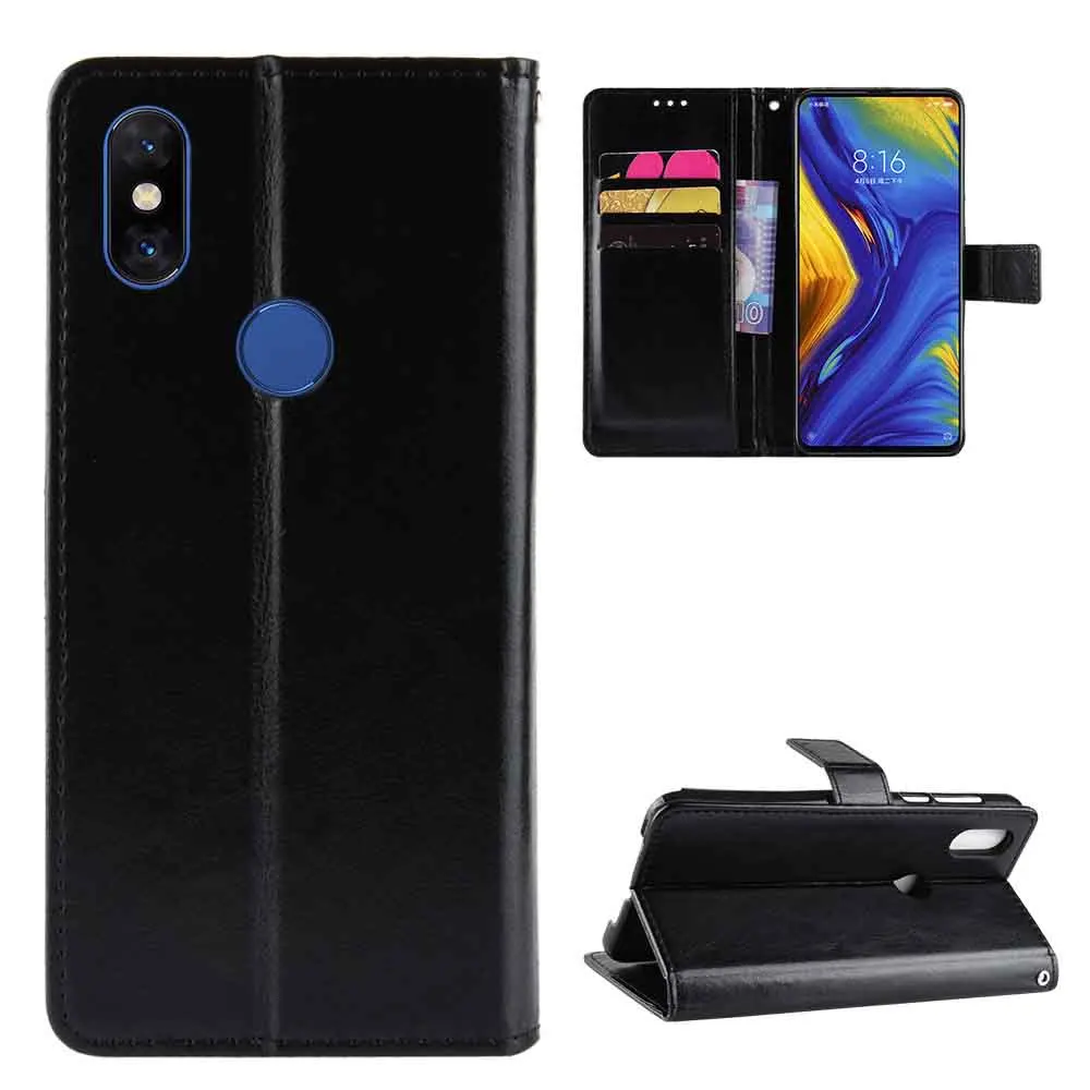 Кожаный чехол для телефона Xiaomi mi MAX2 max 2 / MAX3 3 MIX mix3 задняя крышка флип кошелек карт