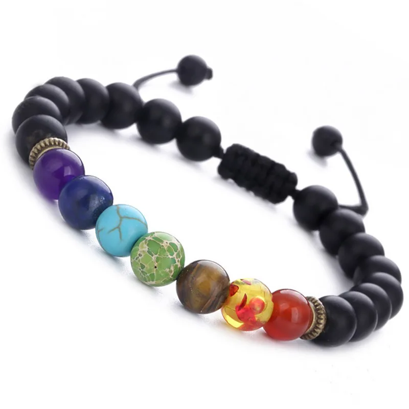 Asingeloo Lava lapis howlite модный стиль 7 Чакра исцеляющий браслет из бисера натуральный