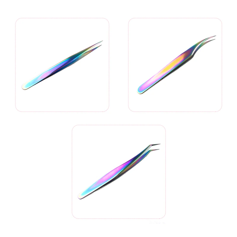 

1PCS Professional Tweezers 3 Designs Eyelash Extension Tweezers Eyelash Extension Tweezers Volume Lashes Stainless Steel Tool