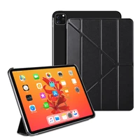case for ipad pro 11 2020 pu leather tri fold stand smart cover for ipad pro 11 2018 pc plastic hard back tablet case