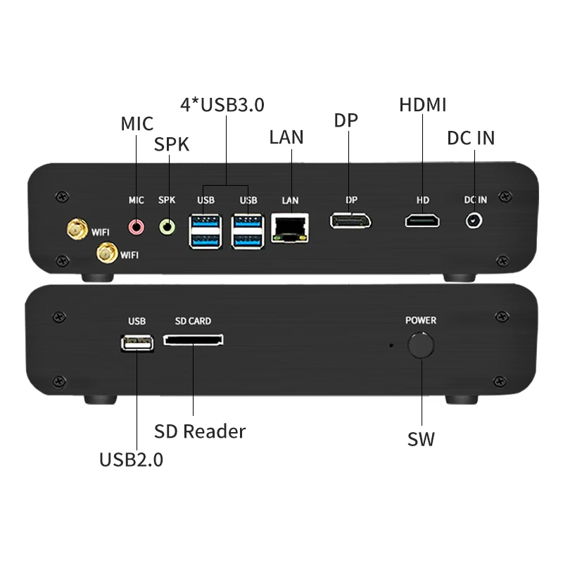 Verkaufen MSECORE I5 8250U I7 8565U DDR4 Gaming Mini PC Windows 10 HTPC Desktop-Computer-spiel Pc Linux Intel Nettop Barebone DP HDMI Wifi