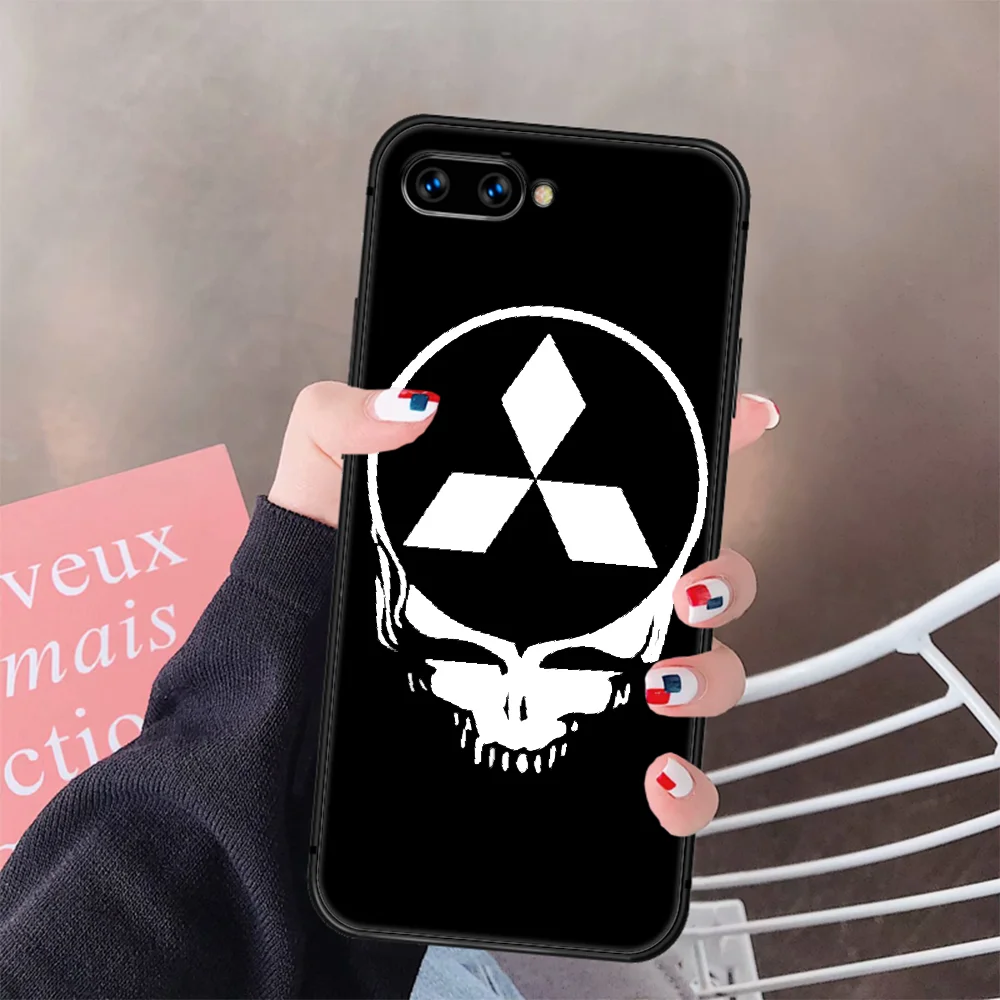 

Luxury Sport Car Mitsubshis logo Phone Case Cover Hull For HUAWEI Honor 8 8c 8a 8x 9 9a 9x V10 MATE 10 20 I Lite Pro black Cell