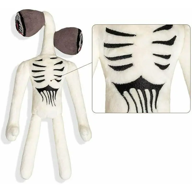 

40cm Siren Head Plush Toy White Black Sirenhead Stuffed Doll Horror Character Figures Peluches Toys for Children Birthday Gift