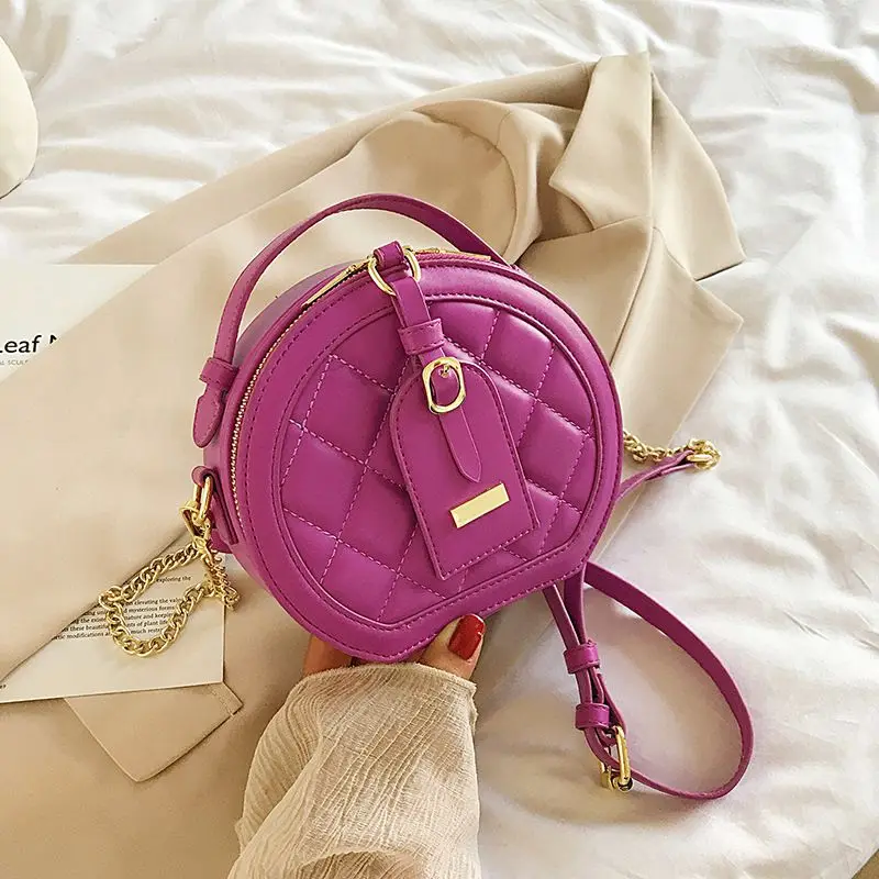 Горячая круговая дизайнерская модная женская сумка через плечо кожаная дамская