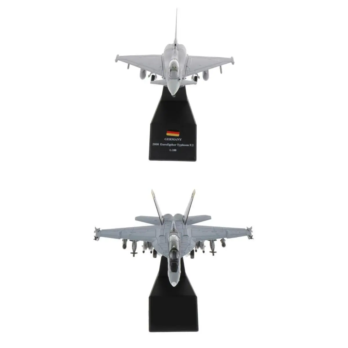 

2Pcs 1:100 EF-2000 Plane w/ F/A-18 Strike Diecast Model Collectables Decor