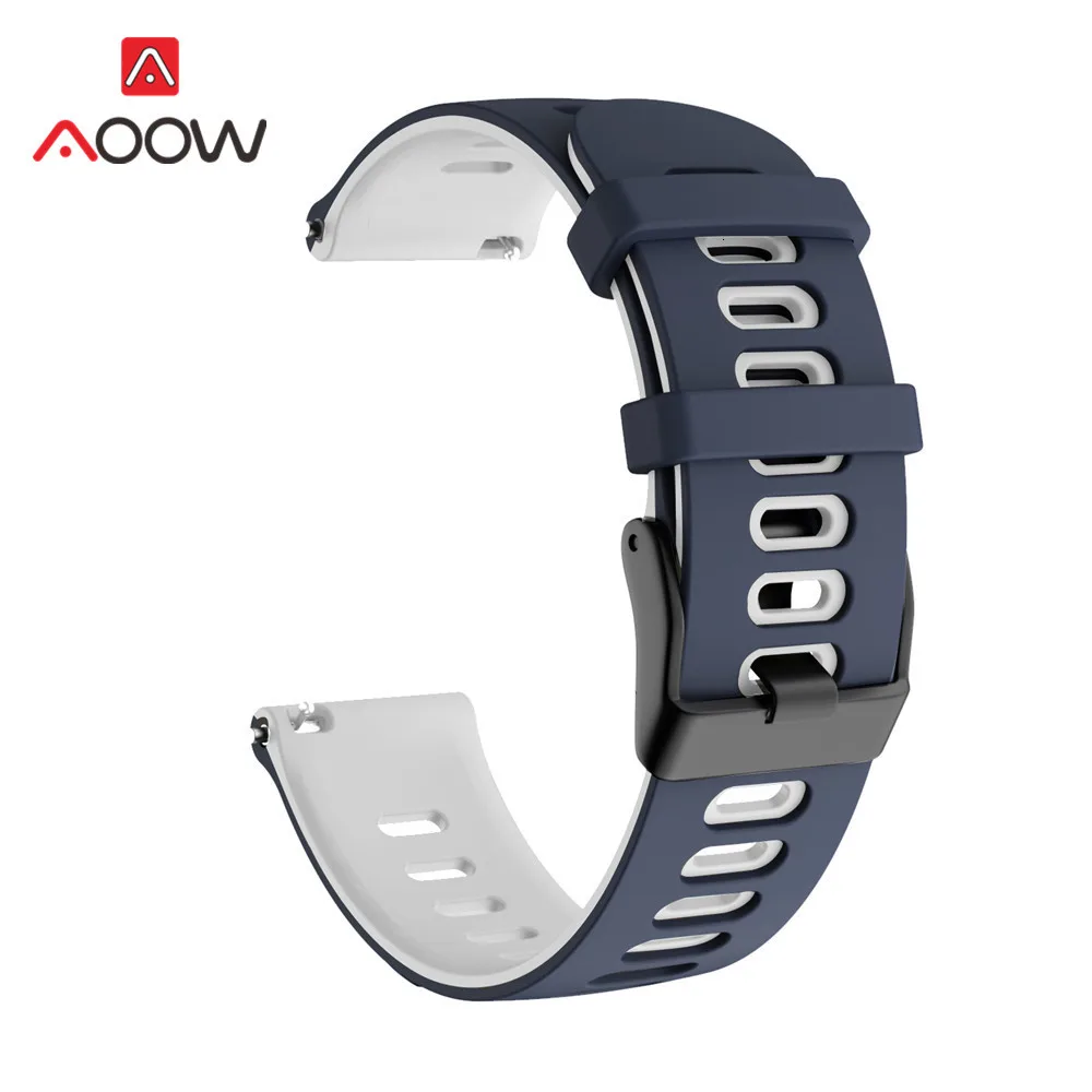 20 мм спортивный силиконовый ремешок для часов samsung Galaxy Watch Active2 40 мм 44 мм 42 мм Active 2 Garmin Amazfit huawei Band ремешок Correa