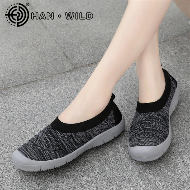 Туфли-Лоферы женские сетчатые мягкие дышащие без застежки Мокасины балетки