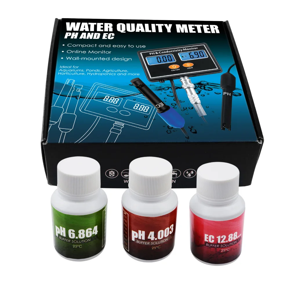 

Digital PH&EC Conductivity Monitor Meter Tester ATC Water Quality Real-time Continuous Monitoring Detector