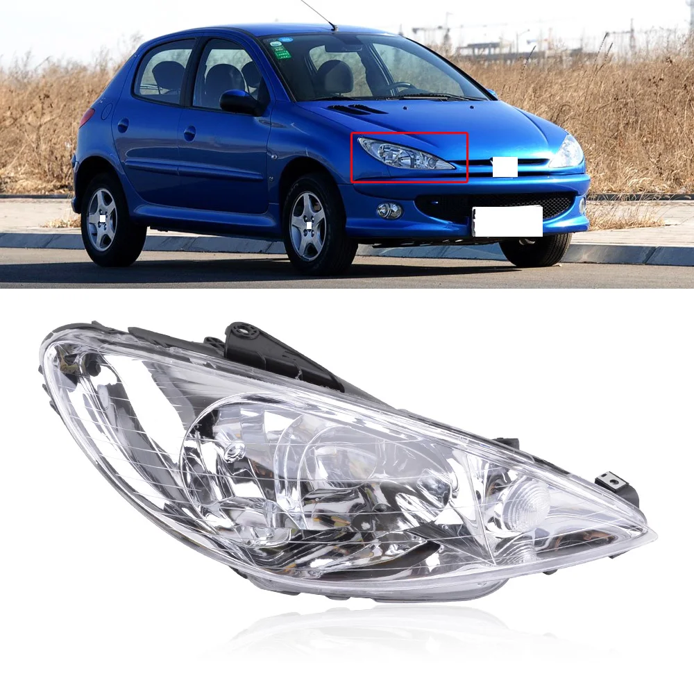 CAPQX 1 шт. для peugeot 206 Высокое качество передний бампер головной светильник налобный фонарь головной светильник лампа в сборе