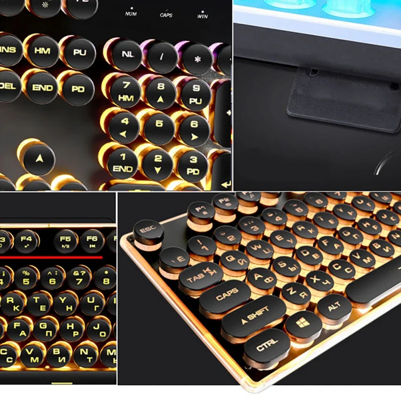 

SL-Universal Wired Gaming Keyboard Backlit USB Backlight 104 Key Mechanical Games Keyboards Desktop Laptop