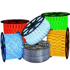 СВЕТОДИОДНАЯ Гирлянда-трубка на Рождество, 220 В, 240 в, многоцветная Радужная неоновая гирлянда, водонепроницаемая уличная садовая лампа + европейская вилка