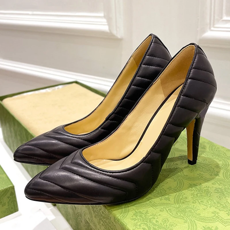 

Туфли-лодочки женские на высоком каблуке, пикантные брендовые Дизайнерские офисные туфли для невесты, черные, синие, белые, лето-осень 2021