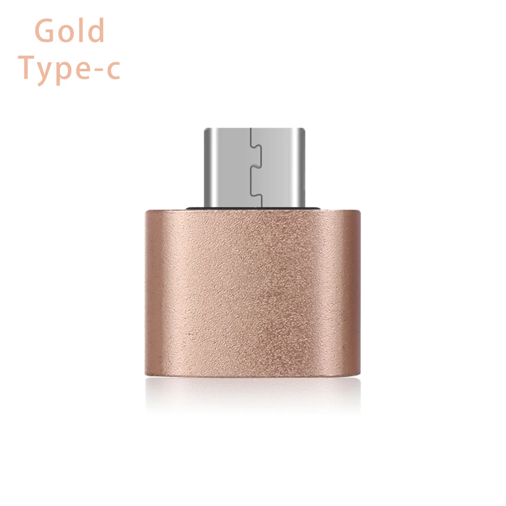 Gold 1 шт. USB-C 3,1 type C к USB 3,0 OTG металлический цветной конвертер адаптер «Папа-мама» для Android аксессуары для смартфонов - Цвет: Gold