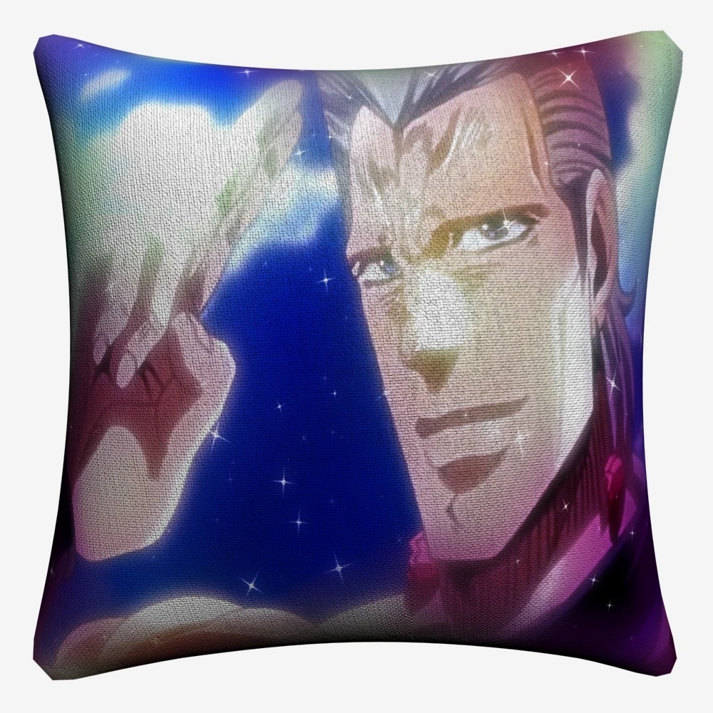 Декоративная льняная наволочка для дивана Dio Brando Jojo с изображением аниме 45x45 см