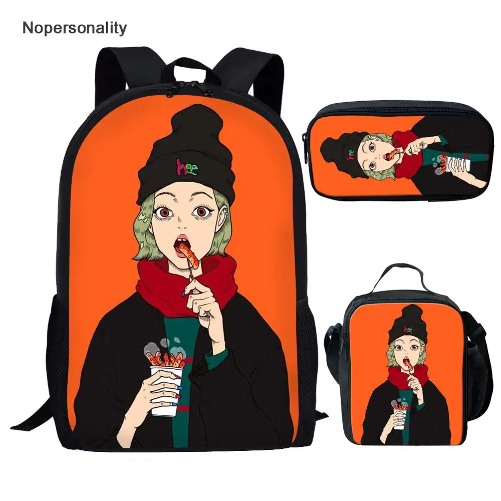 

Nopersonlity милые искусство принцесса для девочек Bagpack комплекты для студентов с принтом для девочек-подростков школьные рюкзаки уникальные дет...