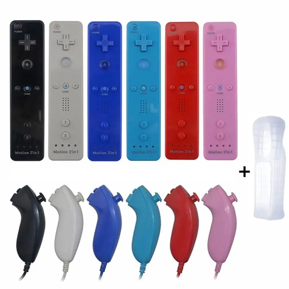 2 In1 Bluetooth-compatible Controller For Wii/Wii U Console Motion Plus Gamepad Nin Tend Bluetooth Remote Wii | Электроника