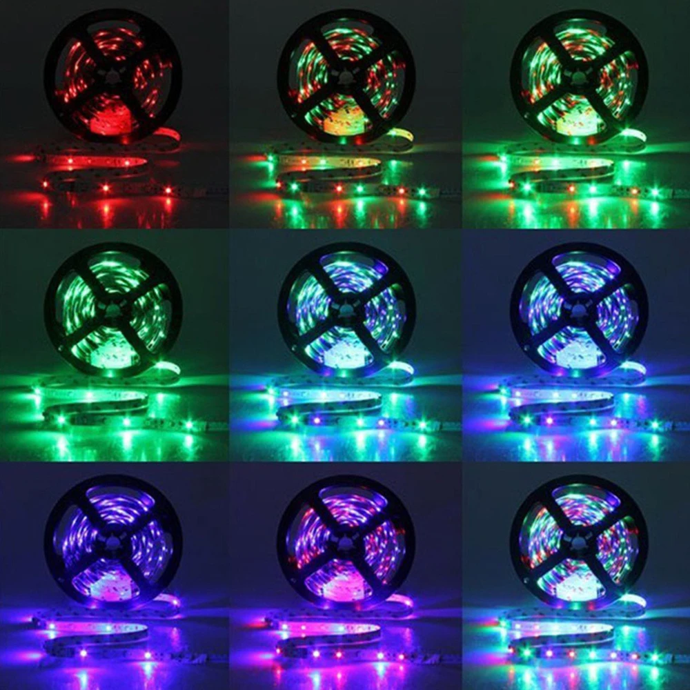 

1set LED Strip Light Remote Control Light Strip RGB Flexible Ribbon LED Lamp Ambient Lights Party Lighting House Living Room
