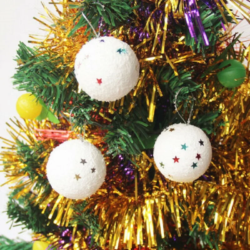 B-6 шт пенополистирол пенопластовый шар Белый Рождественский DIY снежные шары