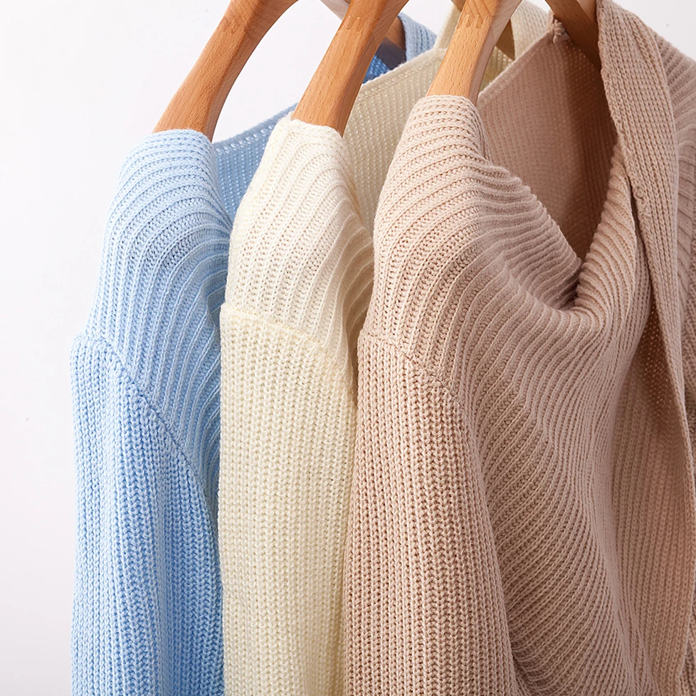 Lumbar Sweater Sexy Cross Slim Women V Neck Crop Top Winter Clothes Khaki Jumper Pullovers Chompas Para Mujer 2019 | Женская одежда