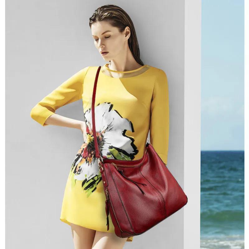 LANZHIXIN Fashion design Women's Handbag Elegant Large Tote Bag Female Vintage Shoulder Bags Leather Messenger Shopping | Багаж и