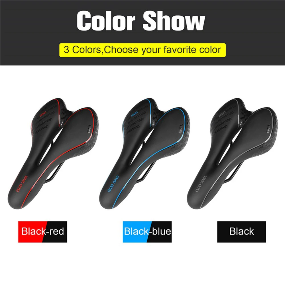 

Bicycle Saddle Shockproof Absorbing Hollow Anti-skid PU Mountain Bike Saddle MTB Road Cycling Seat Cushion Cover for Bike Seat
