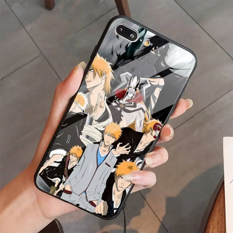 

Japan Anime Kurosaki Ichig Phone Case Tempered glass For iphone 5C 6 6S 7 8 plus X XS XR 11 PRO MAX