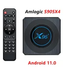 ТВ-приставка X96 X4 Amlogic S905X4 Android 11 4 Гб 64 Гб RGB светильник поддержкой AV1 8K Dual Wifi BT4.1 Youtube 32 Гб ТВ-приставка X96X4 медиа