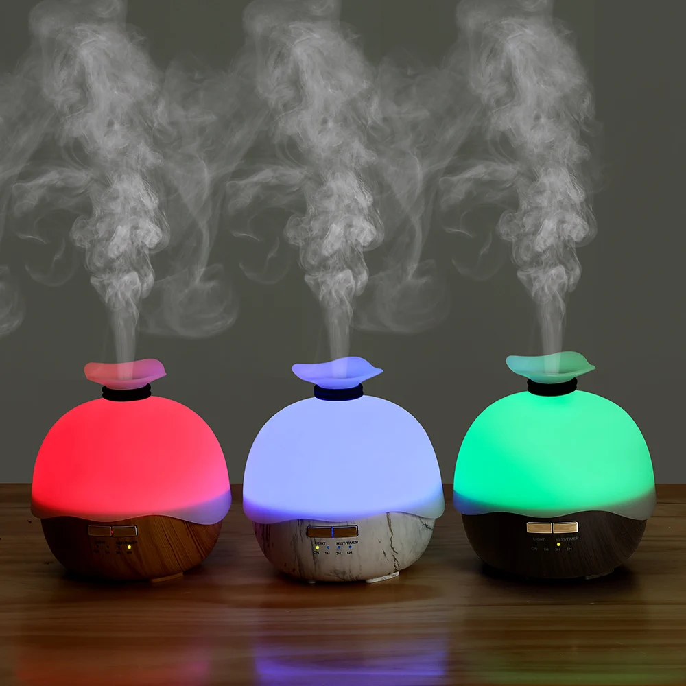 

Marble Wood Grain Essential oil diffuser 400ML Ultrasonic Cool Mist Maker Fogger Humidifier LED Lamp Aroma Oil Diffuser Electric