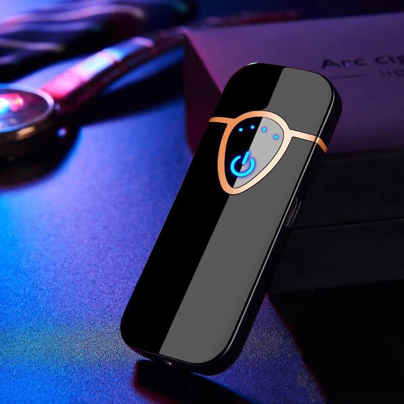 10 шт./лот USB металлическая зарядка мини электрическая зажигалка сенсорный