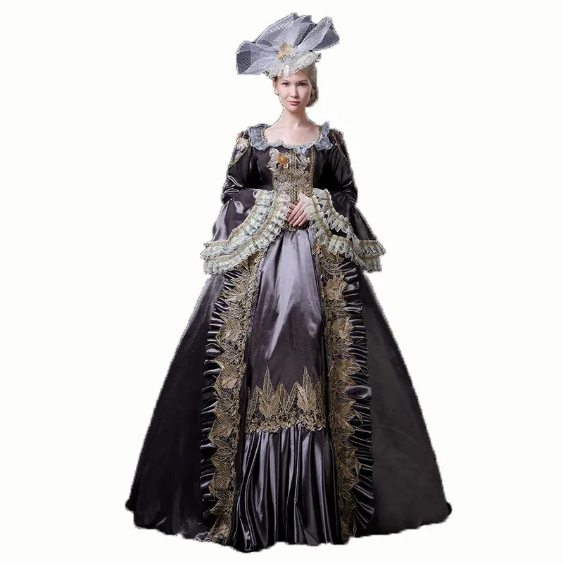 European-style medieval classical retro court style costume stage catwalk costume aristocratic style dance party photo dress