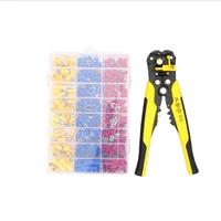 automatic multifunction 400pcs pre insulated plug kit wire stripper crimping pliers connect terminal tool set