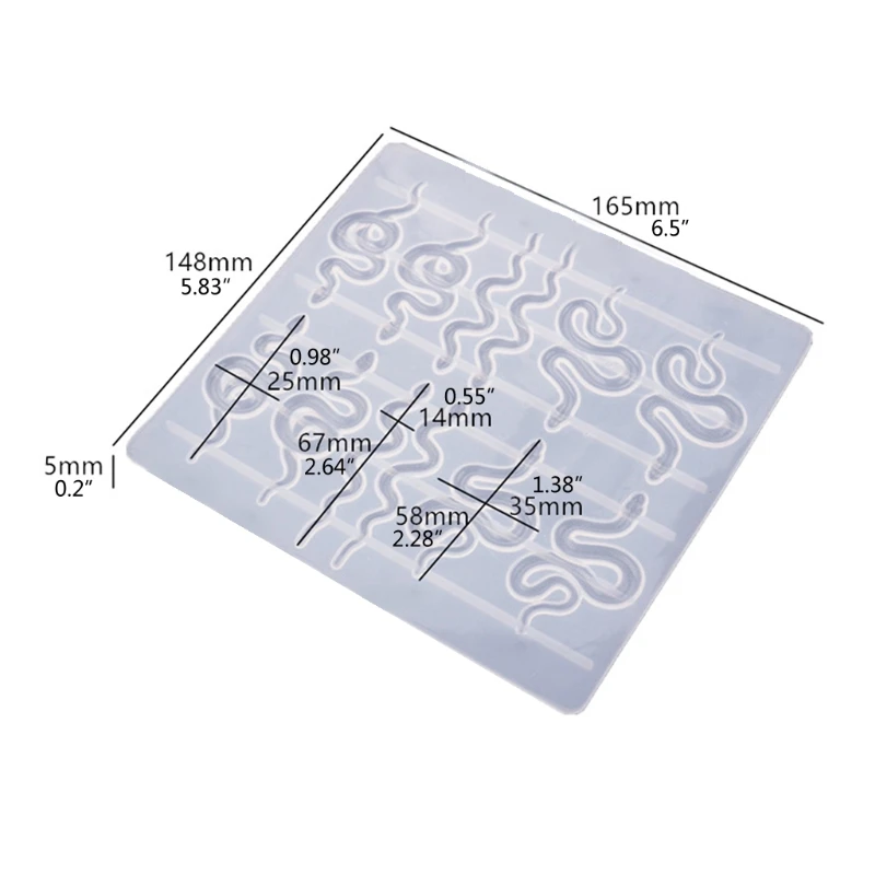 

Snake Pendant Earring Resin Molds 6 Pair Serpent Shapes Dangle Earring Silicone Epoxy Resin Casting Molds Jewelry Making