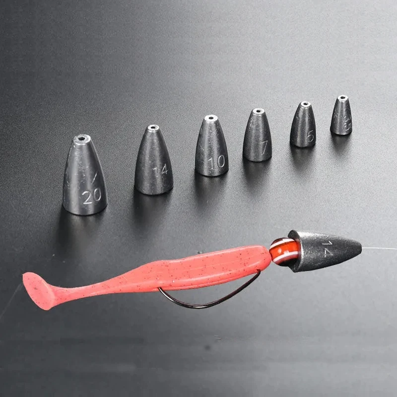 

10pcs Fishing Weight Sinkers 3.5g 5g 7g 10g 14g Bullet Weight Sinker Fishing Tackle Accessories Fishing Tools Lure Parts