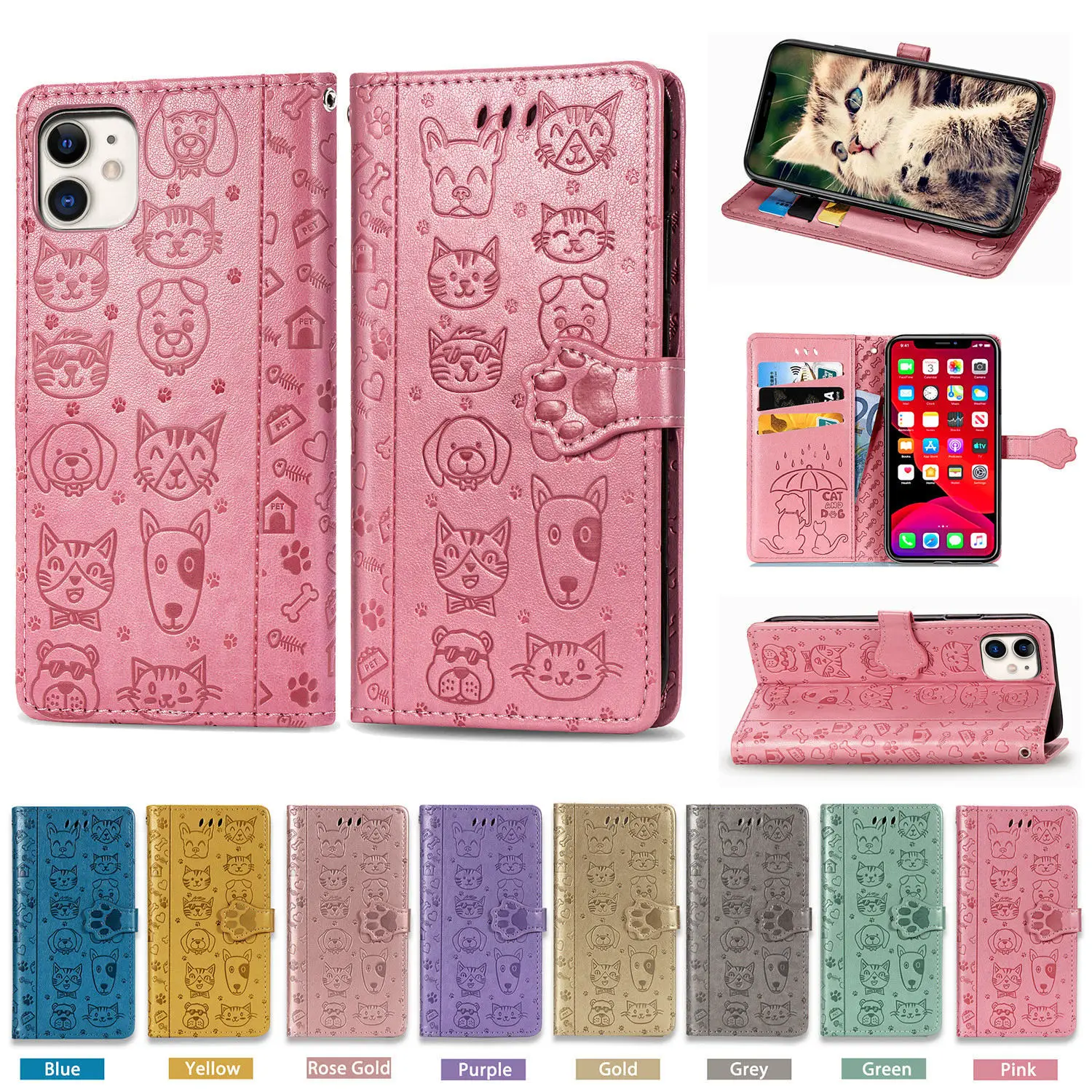 

Suitable for Iphone11 Leather Case Multi-function Clamshell Card Anti-fall Iphone11pro Mobile Phone Case Iphone Xs Xr Cover