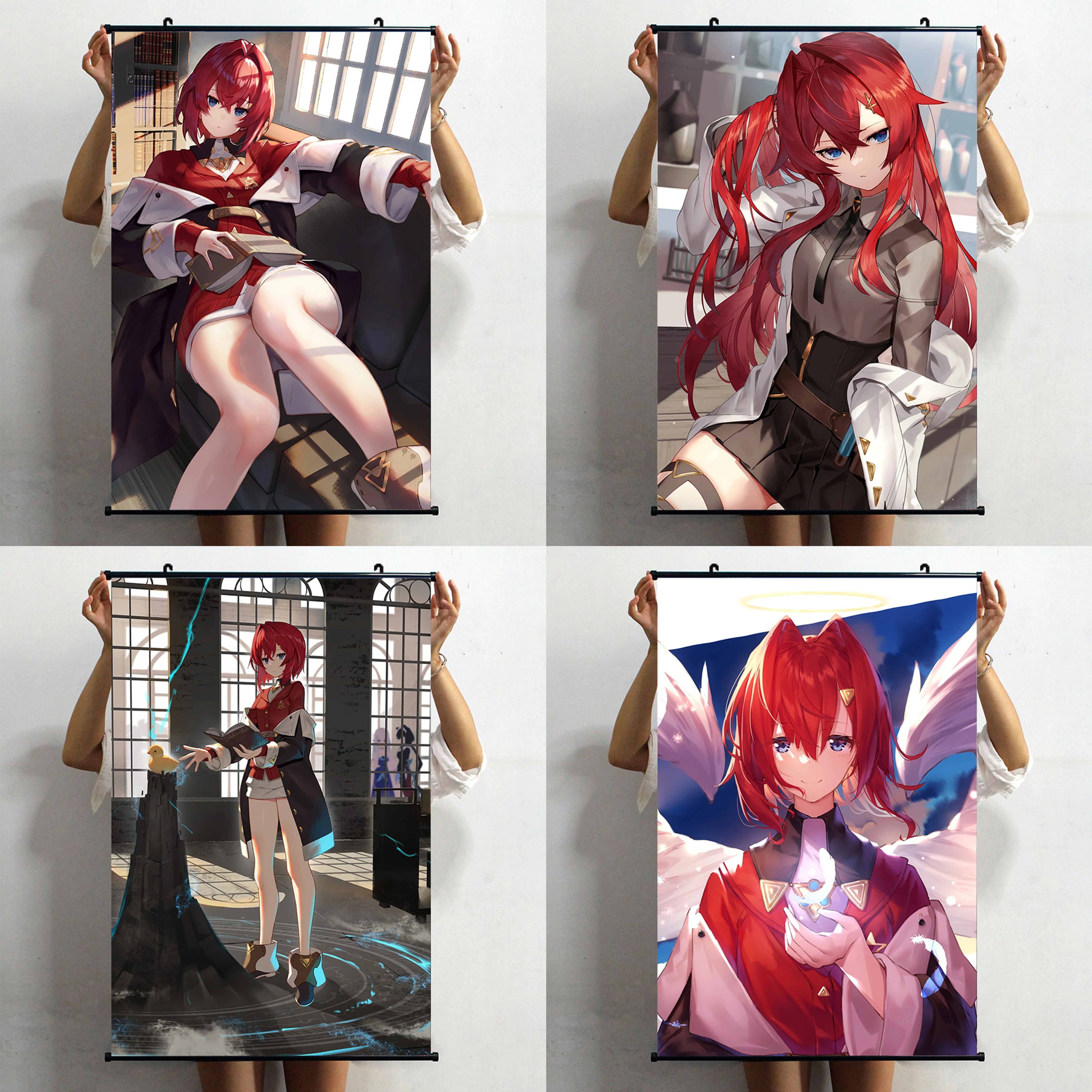 Аниме YouTuber Hololive Ange Katrina постер стена прокрутка домашний декор HD живопись столб