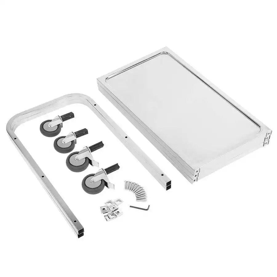 Большой 3 яруса кружевных Нержавеющая сталь сервировочная тележка очистки с