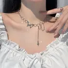 Ожерелье-чокер в стиле Kpop и панк с бабочками, ювелирные изделия на шею 2021, женская готическая цепочка на шею, подвеска и ожерелья, ожерелья для девушек