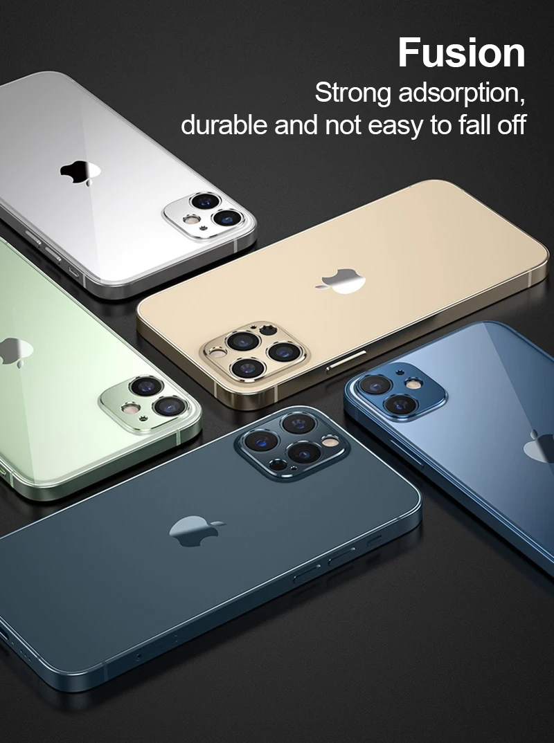 

Camera Lens Protector For IPhone 12mini 12 Aluminum Alloy Camera Protection Ring For IPhone 12 Pro Max 12 Cover Ring Protection