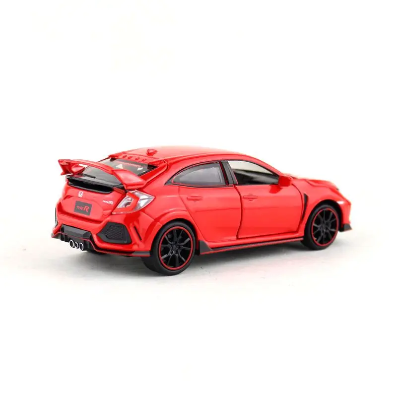 1:32 Масштаб/Литье под давлением металлическая игрушка/Honda Civic Тип R гоночный автомобиль/звук и свет/оттяните назад набор для обучения/фестиваль подарок для ребенка