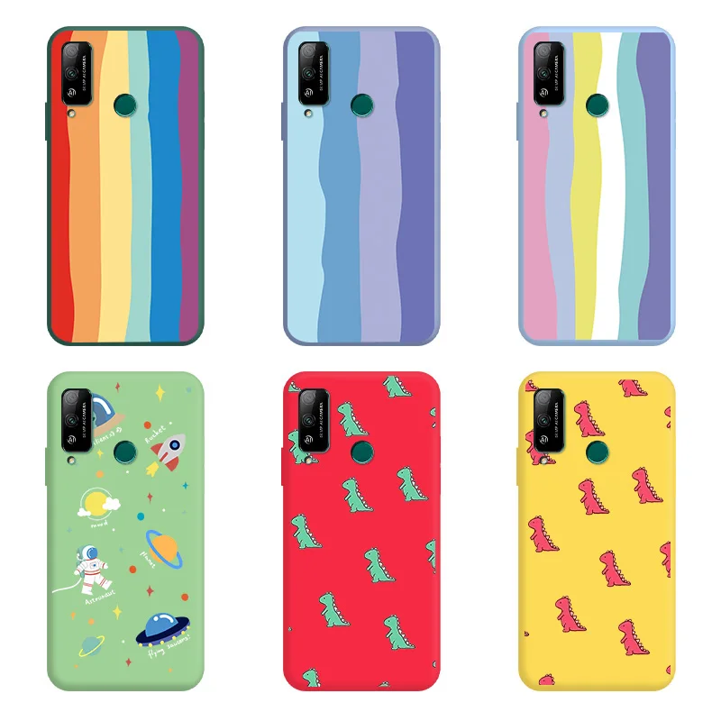 

For Huawei Honor Play 4T Pro Case Cartoon Painted Flower Animal Pattern Candy Colors Silicone Matte Phone Cover