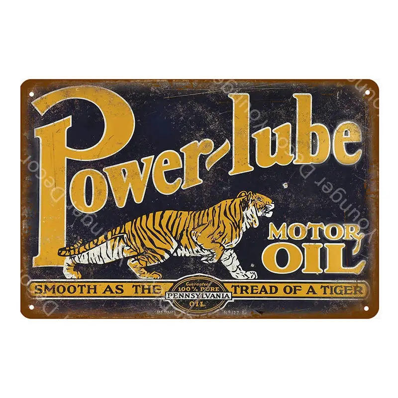 YD6617AI Vintage Alba Lube Motor Oil Metal Signs Power Lube Gasoline Garage Decor Ampol NGK Spark Plugs Art Poster Wall Plaque YI-142 - Цвет: YD6617AI