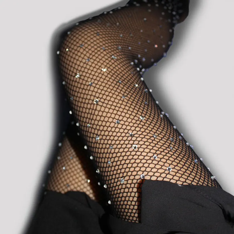 2021 горячие сексуальные женские чулки с высокой талией со стразами облегающие