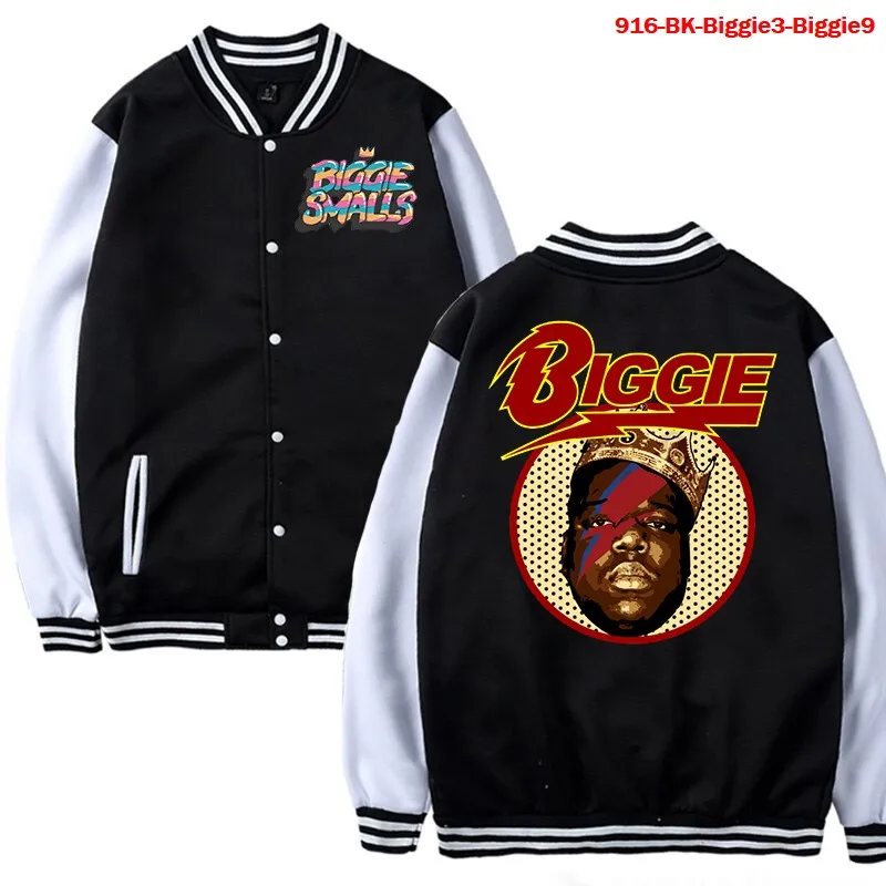

Biggie Smalls Baseball Jacket Coat College Sweatshirt Autumn Jackets Sweatshirt Men Fashion Streetwear Men's Sportswear Jacket