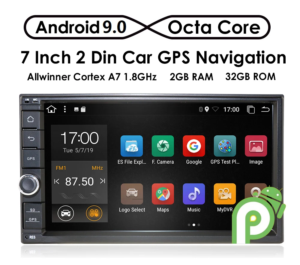 Ips Android9.0 Универсальный 2din автомобильный без DVD OctaCore 4G 32G двойной DIN Автомобильный gps Радио авторадио TPMS эквалайзер gps 1080P DVR OBD2 DAB