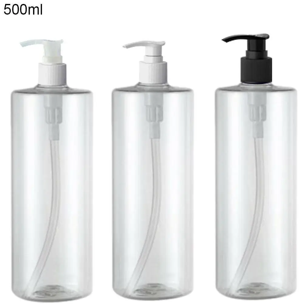 

500ml Flat Shoulder Heart Pump Lotion Bottle Cosmetics Shampoo Sample Trial