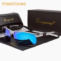 yunsiyixing polarized men aluminum sunglasses genuine driving mirror lens male sun glasses aviation women for men eyewear 3121